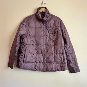 Eddie Bauer 2XL Purple Down Puffer Jacket Snap Front Women’s Gorpcore Winter